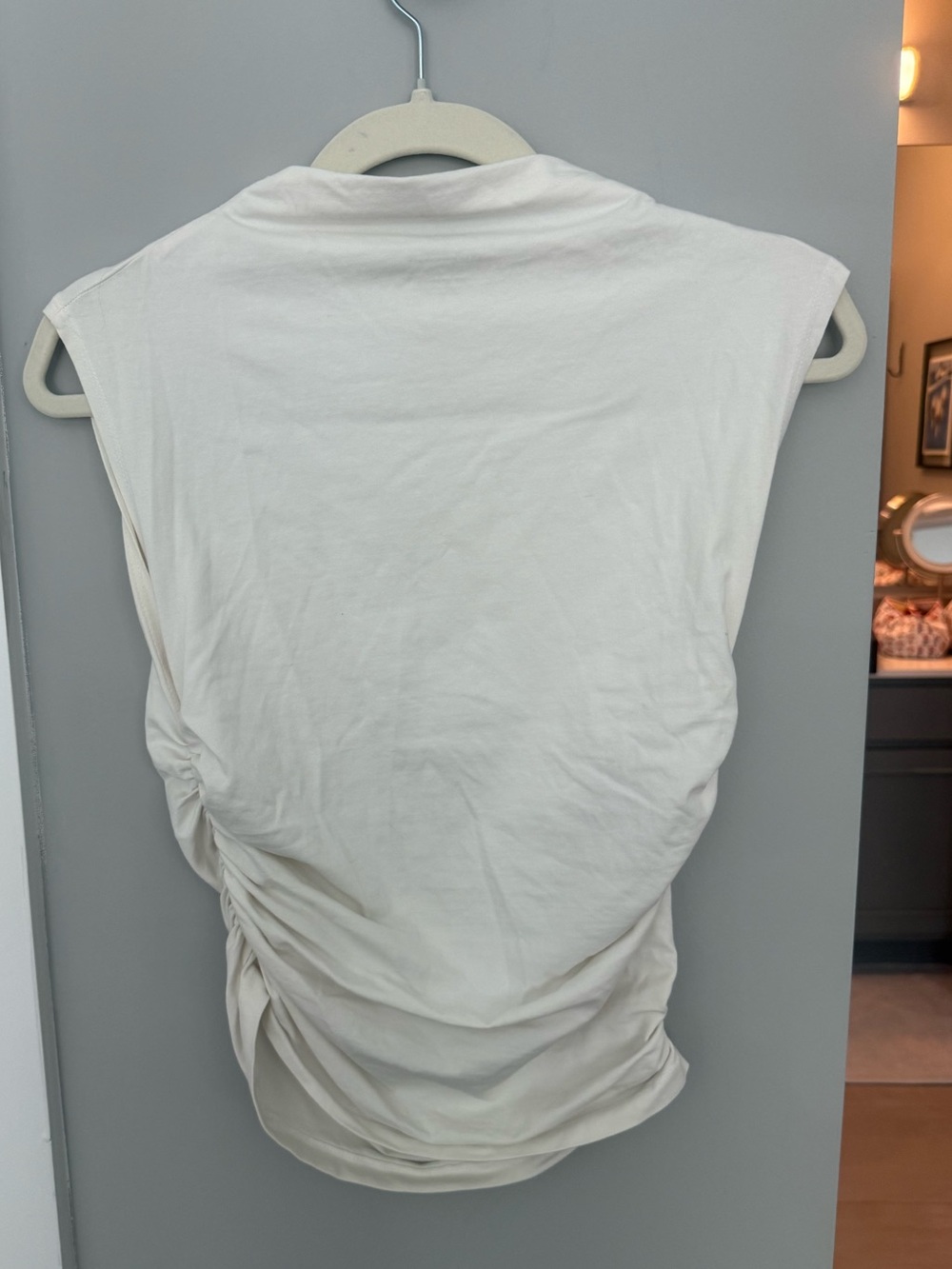 Women’s Anthropologie Gathered Side Sleeveless Top - White